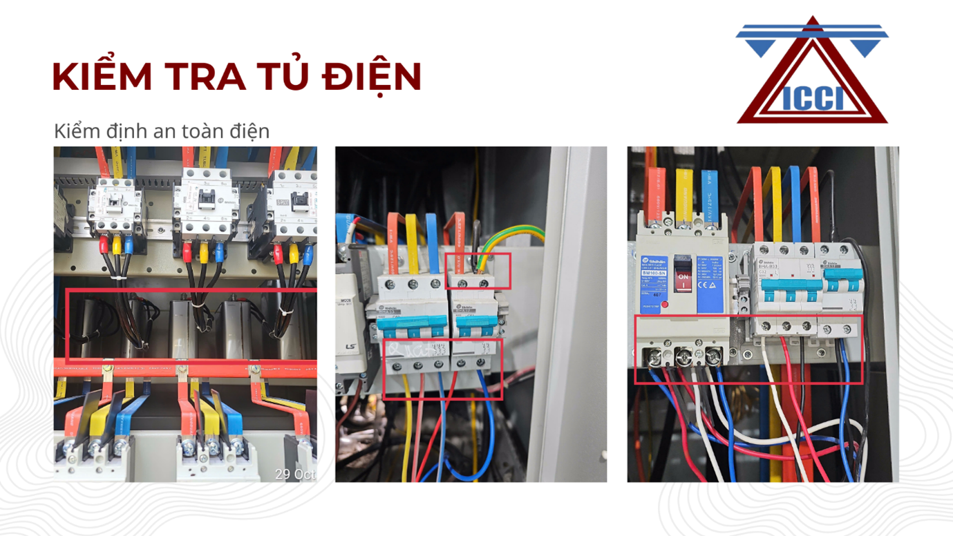 Hình ảnh kiểm tra tủ điện Hình ảnh kiểm tra tủ điện